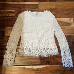 Women’s Cream Lace Sweater